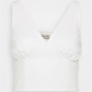 Abercrombie & Fitch: Women's White Sleeveless Top